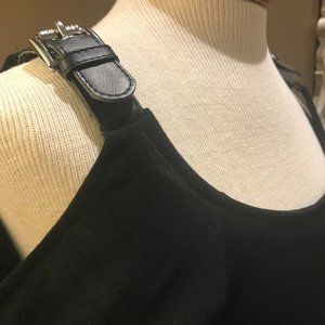 MICHAEL KORS Buckle Strap Cold Shoulder Top